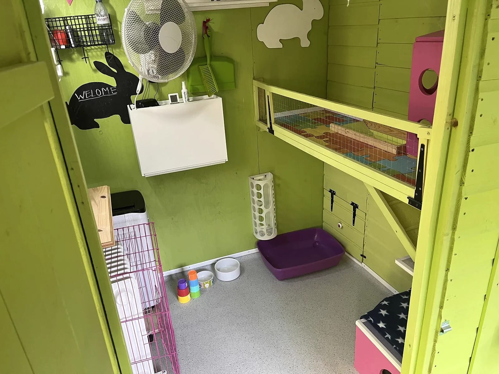 Real Lime Tree Lodge interior with fan, wall panel and monitoring equipment